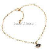 White Zircon Vermeil "Evil Eye" 9-1/4" Anklet Bracelet Manufacturer & Factory & Supplier thumbnail-1