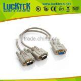 DB9 RS-232 Y Splitter Cable , 2*male to Female,HIGH QUALITY