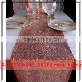 Hot Sale Champagne Gold Glitz Sequin Table Runner For Wedding And Event thumbnail-2