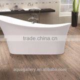 Freestanding White Color Acrylic Oval Bathtub thumbnail-3