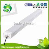 60W 1200MM LED TriProof Batten Fitting With Microwave Sensor Replaceable LED Industrial Batten Light