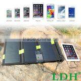 High Quality 20W Dual USB Output 5V Solar Power Bank Sunpower Solar Panel Charger Camping Charger for Mobile Phone thumbnail-3