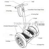 2015 NEW 2000W Self Balance Electric Scooter OB-C3 With 2 Wheels 17in/43cm Tire Lead Acid 36V.42Ah Battery thumbnail-3