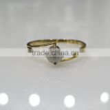 0.40cts Diamond Solitaire Ring 14K Yellow Gold 1.3gms