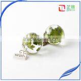 20mm Handmade Clear Transparent Natural Dried Adiantum Pedatum Resin Ball With Wish Pendant Jewelry for Gifts thumbnail-2