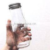 250ml Glass Milk Bottle With Straw thumbnail-2