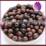 10x9mm coffee color wood round beads for diy jewelry