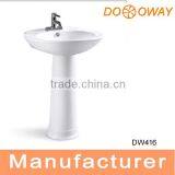 Bathroom Economical Ceramics Basin Pedestal DW416