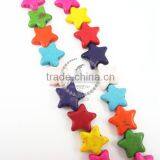 1 String 15inch 15mm Vintage Mix Color Dyeing Turquoise Star Unique Beads 3010006 thumbnail-3