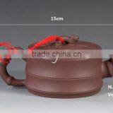 Bian Zhu Hu Bamboo Shape Yixing Purple Clay Teapot thumbnail-2