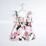 New Summer Baby Girl's Dress Fashion Print Fruit Lemon Pineapple Design Kids Dresses Child Clothing thumbnail-2