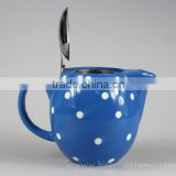 350ml Mini Small Colorful Decorative Ceramic Stoneware Water And Tea Kettle Logo Decal Printing