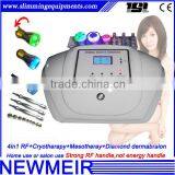 Portable facial massager with bipolar rf,mesotherapy,cryotherapy