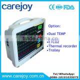 Good Quality 15 Inch 6 Parameter Patient Monitor Dual TEMP IBP ETCO2 Printer Thermal Recorder Trolley Optional RPM-9000E thumbnail-1