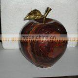Best Salling PAKISTANI SUPPLIER NICE & SHINE ONYX APPLE WITH BRASS LEAF HANDICRAFTS thumbnail-3