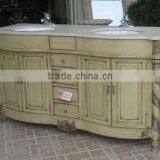 Classical American Bathroom Cabinet With Double Sink and Mirror,bathroom Furniture thumbnail-1