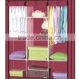 Folding Fabric Portable Bedroom Wardrobe With Metal Frame Big Size thumbnail-5