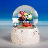 Diameter 65mm Colorful Interior View With Resin Light Pink Base Hand-painting Custom Snow Globe thumbnail-1