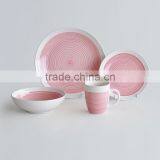 16pcs Coupe Dinnerware Set, Stoneware With Handpainting thumbnail-2