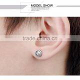 Skull Patern Body Steel Jewelry Piercing Barbell Tunnel Plug Stud Earrings thumbnail-4