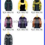 Wholesale Ladies Muslim Products Bright Yellow Tassels Hijab Scarf Fashion Lady Fringe Scarf thumbnail-6