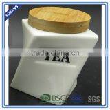 Porcelain Ceramic Storage Jar With Lid thumbnail-3