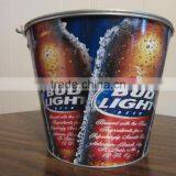 Newest Metal Beer Bucket Ice Barrel Decoration Pail With Attractive Printing thumbnail-2
