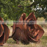 Stainless Steel Outdoor Garden Corten Steel Sculpture for Large Rose Sculptures thumbnail-1