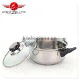 16-24cm 5pcs Stainless Steel Cooking Pot/ Kitchen Cookware Set With Glass Lid thumbnail-3