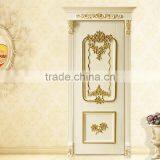 Classic Elegant French Rococo Style Golden and White Floral Carving Solid Wood Internal Door BF12-05234b thumbnail-2