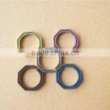 TK-2308 20MM TC4 Octagonal Titanium Keychain thumbnail-2