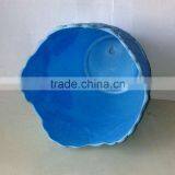 Small Round Flower Pot With Embossed Flowe Design thumbnail-4