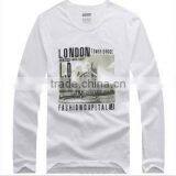 Wholesale Spandex/cotton Mens O-neck White t Shirt Long Sleeve thumbnail-1