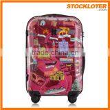 150704g Print Luggage Women Travel Suitcase ABS PC Universal Wheels Suitcase Stock