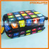 150704c Bags Leopard Trolley Luggage Printed ABS Luggage Overstock