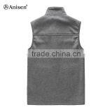 Garment Manufacture Plain Micro Fleece Custom Size Men Vest thumbnail-2