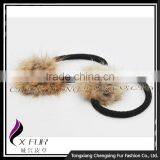 CX-E-08 Muskrat Fur Ball Elastic Hair Accessories Hairband thumbnail-2