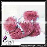 CX-SHOES-07 New Products Genuine Rabbit Fur Cute Baby Shoes thumbnail-2