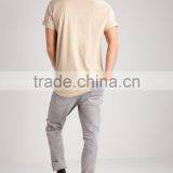 MGOO OEM Service Round Neck Long Line T Shirt Mens Slim Fit Plain T Shirts Wholesale thumbnail-2