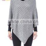 Fashionable Knitted Best Cashmere Poncho Sweater Cashmere Poncho Wrap thumbnail-2