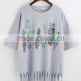 Women Clothes Fashion Printed T-shirt 100%Cotton T-shirt thumbnail-2