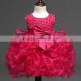 Elegant Girl Dress Girls 2015 Summer Fashion Pink Lace Party Flower Princess Wedding Dresses Baby Girl Dress thumbnail-4