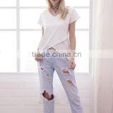Sleeve Women's Long Sleeve Short Front Long Back t Shirt thumbnail-2
