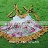 Baby Frock Design Pictures 4th of July Shits Child Baby Floral Shirt Shoulder Strap T-shirts thumbnail-1