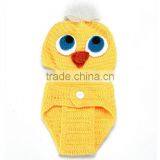 2016 Fashion Baby Handmade Cartoon DUCK Model Knitted Hat Baby Hat Pant Shoes Set thumbnail-2