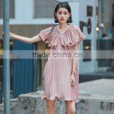 Dresses 2017 Summer Style Sweet One off Shoulder Pleated Elegant Wedding Favors Chiffon Dress thumbnail-1
