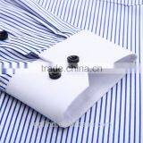 China Shirt Factory Competitive Price Oem Fashionable Perfect Quality Stripe Pattern Men's Dress Shirt With Long Sleeve thumbnail-5