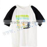 2014 Black and White UPF50+ Rash Guard for Teenager