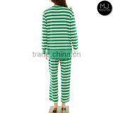 Wholesale Knitted Cotton Women Stripe Pajamas Blanks thumbnail-3
