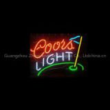 T22 COORS LIGHT GOLF handicrafted real glass tube neon signs for store display and advertising.
